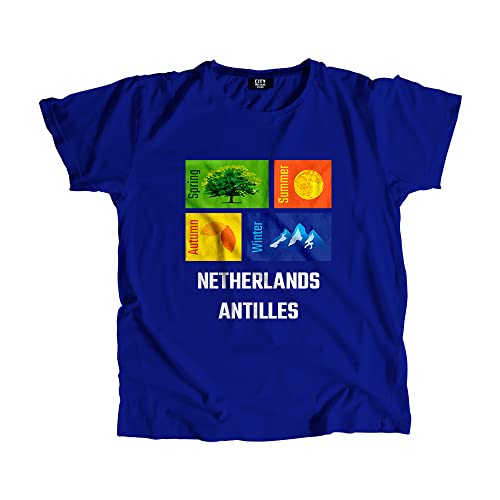 T-shirt Antilles néerlandaises bleu royal unisexe toutes saisons