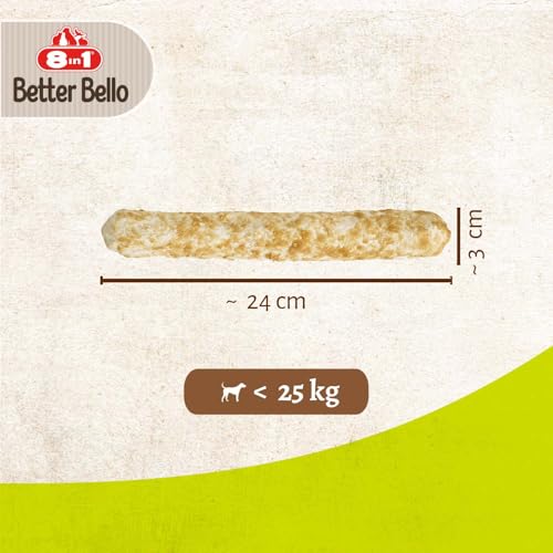 8in1 Better Bello Chicken Roll L - leicht verdauliche Kaurolle für große Hunde mit Huhn, Kauartikel für Hunde mit empfindlichen Magen, 80g Beutel (1 Stück)