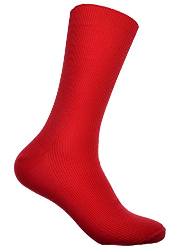 WB Socks Men's Socks 3 pairs per pack, Red, Large = UK Mens Shoe Size 9-12