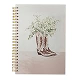 KAOWT Cowgirl Notebook Journal, Rustic Floral Western Notebooks for Note Taking, Cowgirl Gifts, Vintage Boho Western Country Hardcover Spiral Notebook 5.5x8.3in