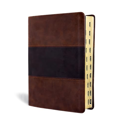 KJV Super Giant Print Reference Bible, Saddle Brown LeatherTouch, Indexed