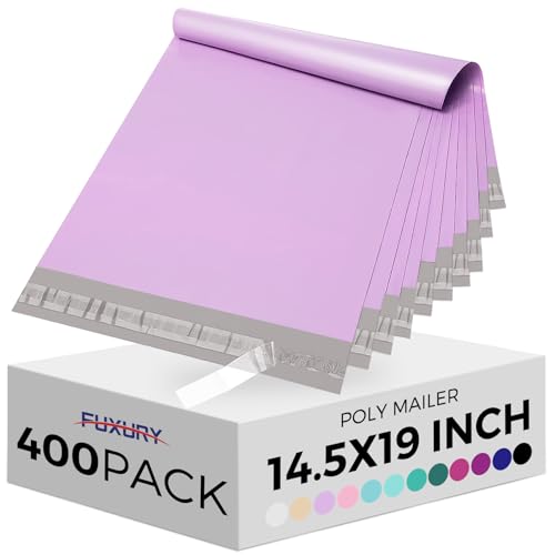Fuxury Poly Mailers 14.5x19" 400Pcs,Bulk Shipping Bags For Clothing