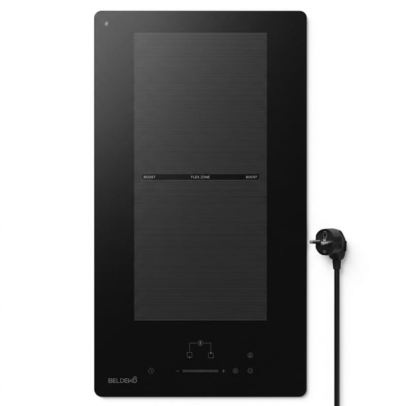 BELDEKO Plaque Induction 2 Feux Flex 3500W Noir Mat - Marque Française
