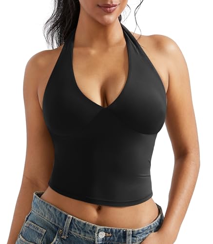 【usagi】HALTER HIGH NECK CAMISOLE TOPS 417EBzYAcpL.jpg