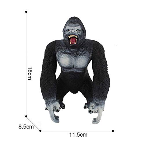 Zhuan Gorilla Sculpture Kings Of The Jungle Outdoor Garden Statue Home Decoration Animal Model Collection Ornaments 18 X 8.5 X 11.5Cm #TOP4