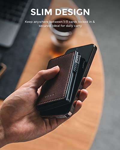 Image of VULKIT Minimalist Card Holder Wallet Pop Up Cards RFID Protection Holds Up to 10 Cards