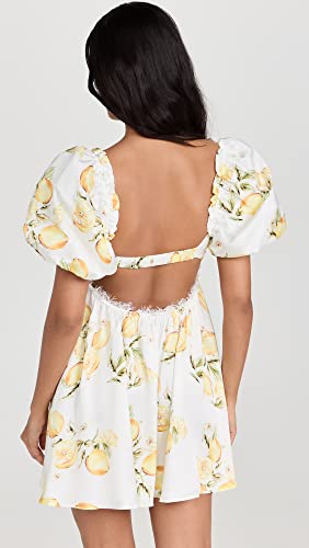 For Love & Lemons Women's Serafina Mini Dress, Yellow, S #TOP2