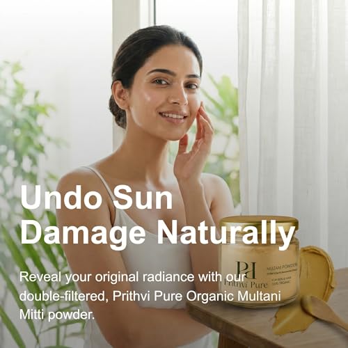 Image of White Multani Mitti | 100% Organic Double Filtered Multani Mitti Clay | Face Pack for Skin & Hair | Natural Exfoliating & Soothing Fuller's Earth Powder | 300 gm
