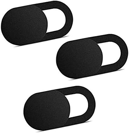 ivoler [3 Pack Webcam Cover Slider for Privacy, 0.027in Ultra Thin Design Web Camera Cover Slide for Laptop, Desktop, PC, Tablet, Smartphone and More - (Black)