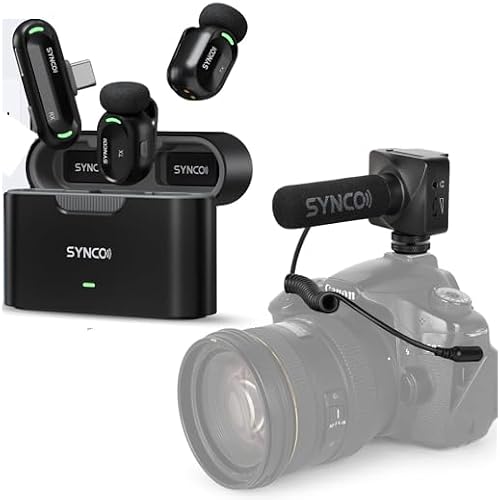 SYNCO AI Mini Wireless Lavalier Microphone for Android USB-C Creators | AI Translation & Instant Summaries, AI Noise Reduction and Mind Maps, Save Time for Vlogs, Interviews, Meetings, Trave