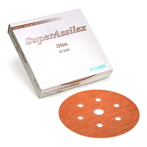 Disques abrasifs flexibles Super Assilex K-240 marron de 15,2 cm pour ponçage précis
