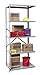 Hallowell A7510-24HG Extra Heavy-Duty Open Hi-Tech Shelving Add-On Unit with 5 Shelves, Hallowell Gray Steel, 36" Width, 87" Height, 24" Depth, 1250 lbs Shelf Capacity, Knock Down