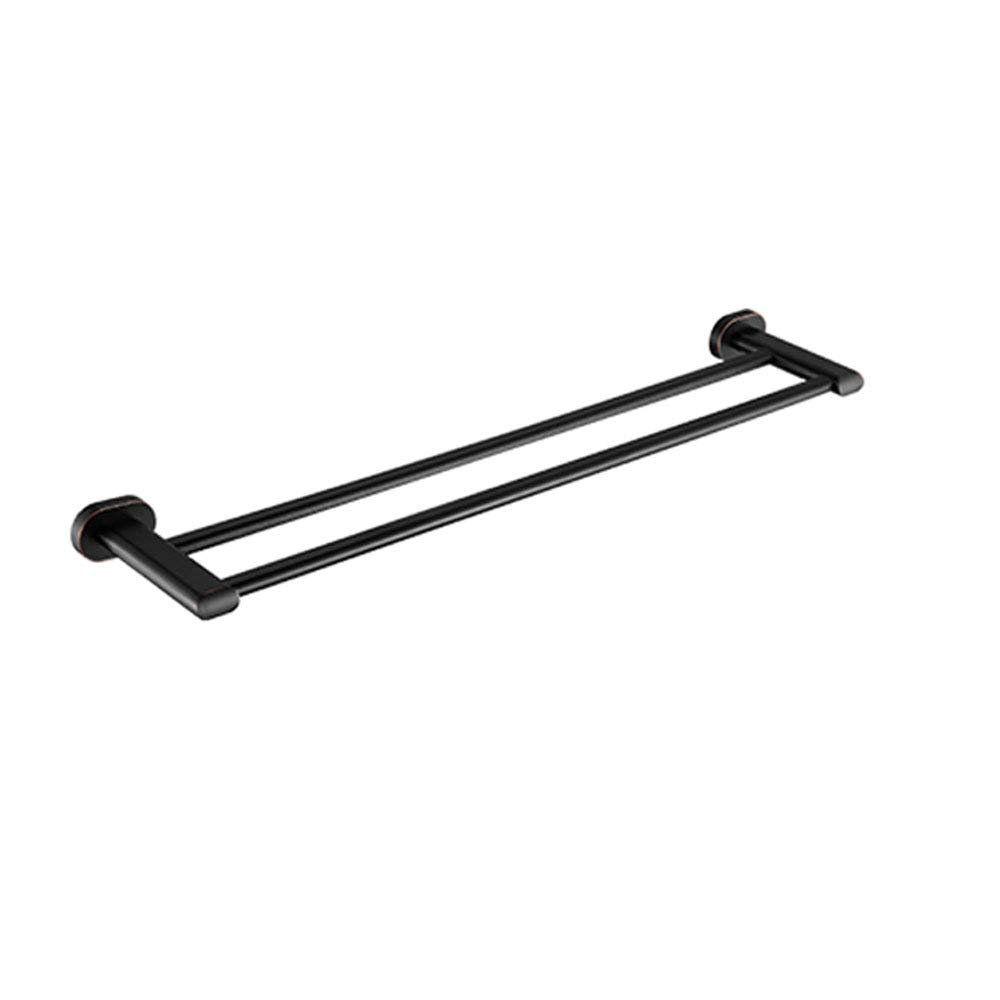 Pendentif tout cuivre noir porte-serviette mural double épais