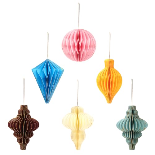 Baumschmuck Christbaumschmuck Papier, 6 Stück Papierkugeln...