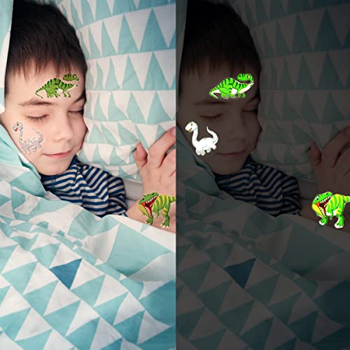 10er Dinosaurier Tattoo Kinder Jungen Set, Kleine Weihnachtsgeschenke für Kinder Leuchttattoos Dinosaurier Spielzeug Geschenke, Weihnachten Geschenke Nikolaus Geschenke Jungen