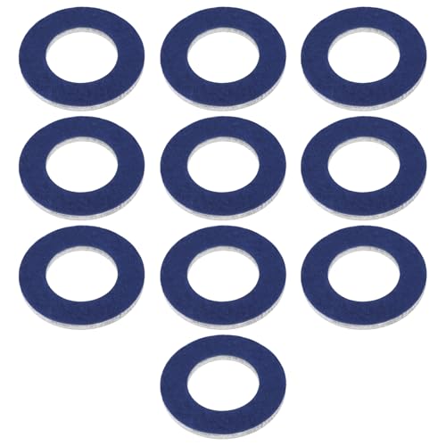 VGOL 10 arandelas de tornillo de drenaje de aceite de coche 6822AG 11137791818 compatibles con Citroen C1 compatible con Peugeot 107