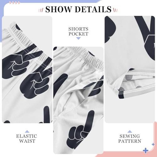 Gesture V Victory Peace Boys Pants for Kids Jogger Pants with Pockets S-XL4