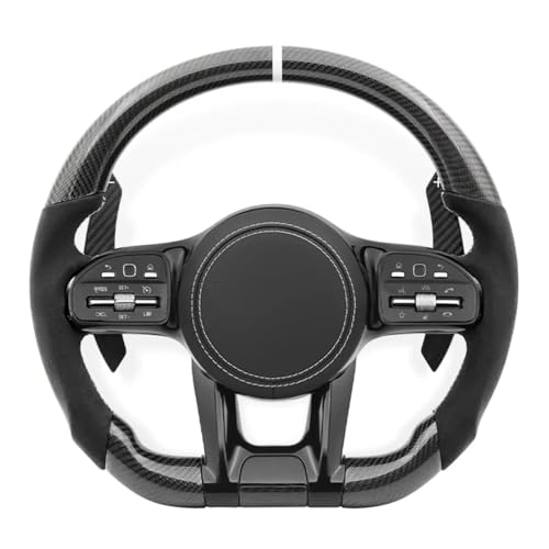 �Ԃ̃n���h�� Compatible With For AMG W205 W204 A45 W212 W213 W222 G63 C63S CLE GLC A B C E S G V Class �J�[�{���t�@�C�o�[�������ԗp�X�e�A�����O�z�C�[���A�Z���u��(F