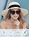 Senker Fashion Sun Hats for Women - Oversize Large Straw Beach Hat for Summer Floppy Wide Brim Packable Roll Up UPF 50+ White