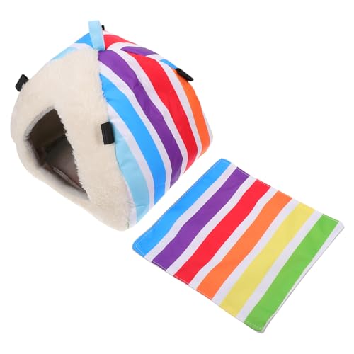 GANAZONO 1個 ハムスター 巣 ウサギ ハンモック ハムスター 隠れ家 穴掘り トイレ 居心地の良い場所 用品 給餌器 モルモット 豚 ケージ 寝具 モルモット 豚 ベッド ウサギ