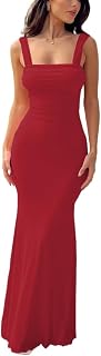 Women's Summer Bodycon Dresses Backless Mermaid Tulle Dresses Night Party Club Maxi Dress