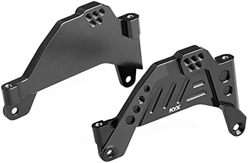 KYX Racing Aluminum Front Shock Towers Suspension Bracket Shock Absorber Bracket for 1/10 RC Crawler Car Axial SCX10 III AXI03007 SCX10.3 (Black)