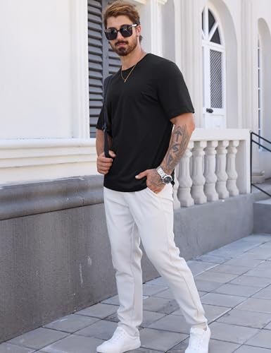 Cotrasen Mens T-Shirts Short Sleeve Cotton UPF 50+ Lightweight Moisture Wicking Cooling Casual Crew Neck Basic Tee Shirts3