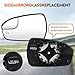 Youxmoto Driver Left Side Heated Mirror Glass, Fit for Ford Fusion 2013 2014 2015 2016 2017 2018 2019 2020 Side View Convex Mirror Glass, Fit for DS7Z17K707F DS7Z-17K707-F