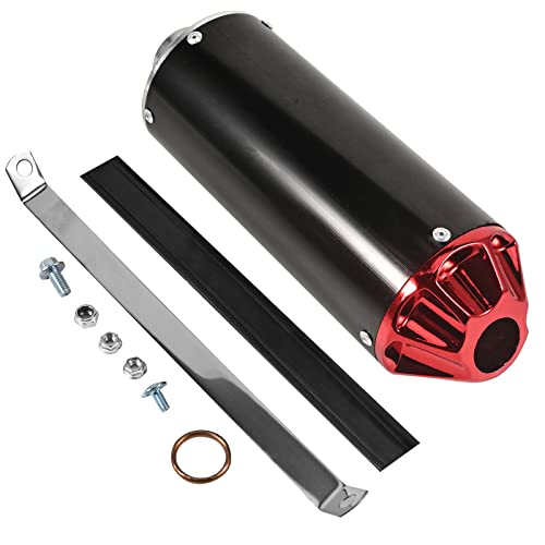 Trkimal 28mm Exhaust Muffler for CRF50 XR50 KLX SSR Thumpstar TTR YCF Lifan Apollo dbx18 50cc 70cc 90cc 110cc 125cc Chinese Pit Dirt Bike Parts (Red)