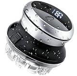 KEMEI 887 Cortapelos para hombre, cortadoras de pelo inalámbricas, cortadora eléctrica de corte rápido, hoja giratoria circular, IPX7 impermeable, recargable por USB con pantalla LED
