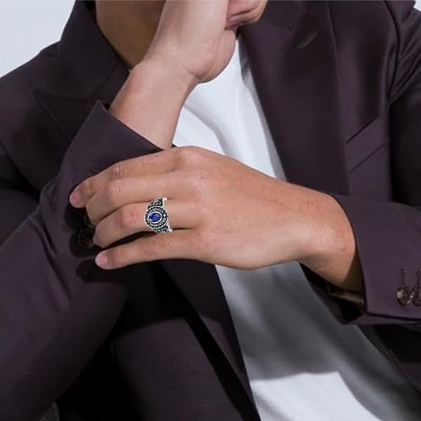 Customized Class Rings for Men Graduation Ring College Ring High School Ring Custom Class Ring for Men University Ring Signet Ring in 10K/14K/18K Gold/Sterling Silver Graduation Rings for Him3