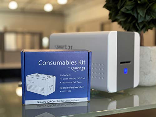 Image of IDP Genuine SMART-21 YMCKO Consumables Kit with 1ea Color 100-Print Ink Ribbon, 100 Primus PVC Cards, and Cleaning Roller (not Compatible with Solid Brand Products)