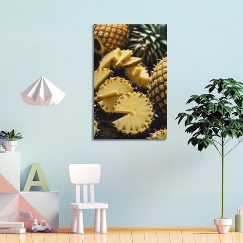 Poster ananas moderne 50x75cm pour habiller un mur blanc vide - 4