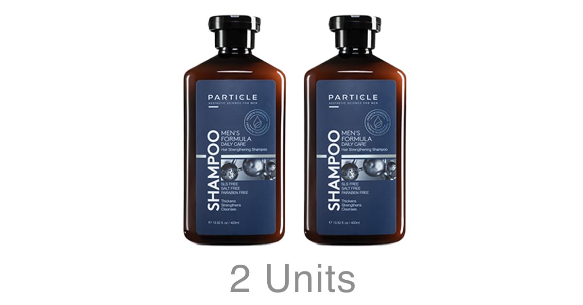 Particle Hair Growth Shampoo for Men (13.52 Oz) - for Thickening, Strengthening & Cleansing Hair - Sulfate Free & Paraben Free Hair Loss Shampoo for Men (2 Pack, 27.04 Oz)