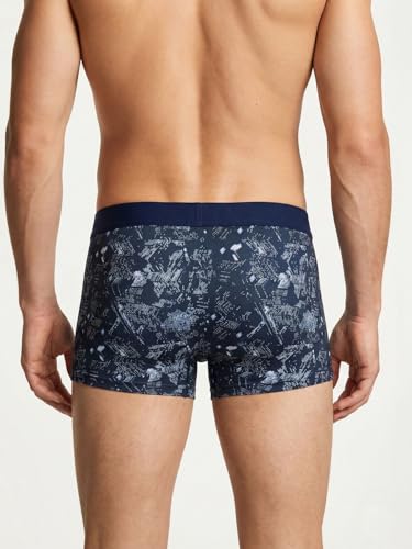 Image of BONO Mens Trunks Pack of 2 Cotton Underwear Breathable Printed Anti-Bacterial Underwear Men Trunk with No Marks Nylon Buffed Stretchable Waistband