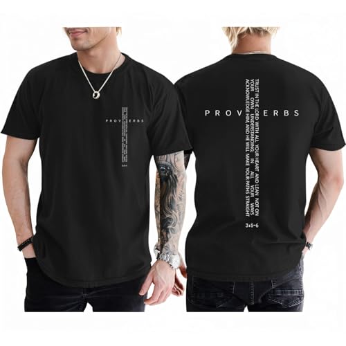 Lubpow Christian Shirts for Men Vintage Religious Cross Bible Verse T-Shirt Jesus Faith Tshirt...