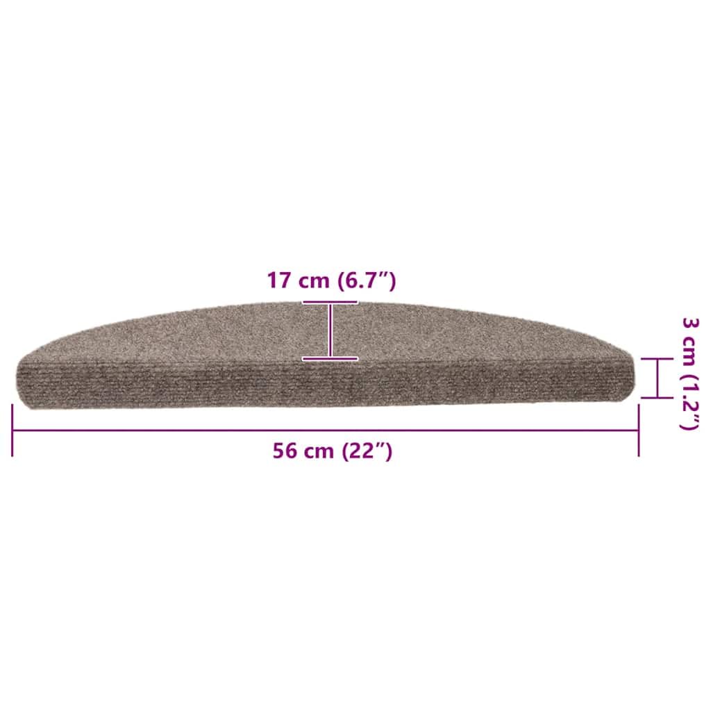 Maty na schody samoprzylepne, 15 szt. beżowe, 56 x 17 x 3 cm, maty na schody o antypoślizgowym wzornictwie i izolacji akustycznej, nadają się do prania, idealne na drewniane schody, ochrona