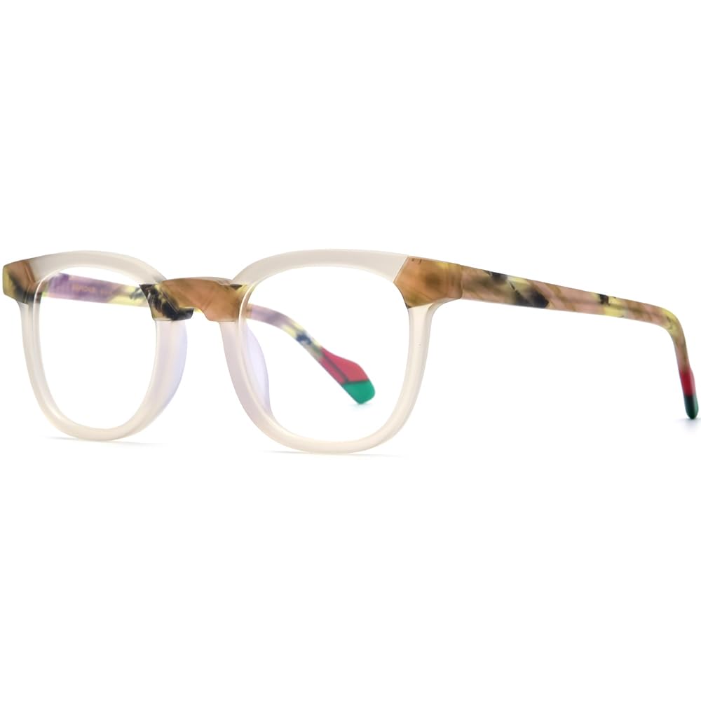 HEPIDEM Multicolor Acetate Glasses Frame Men Vintage Square Eyeglasses Optical Spectacles 9269