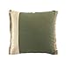 Douceur d'Intérieur Coussin Franges 40 x 40 CM Coton UNI+Jute GREENYBEL Vert