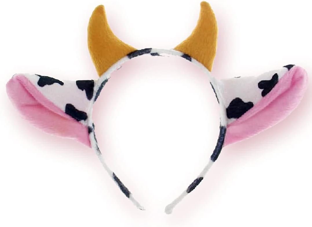 Cow Ears Cow Print Party Supplies for Farm Party Baby Shower Farm Ears Headband Birthday Decorations Moo Headband