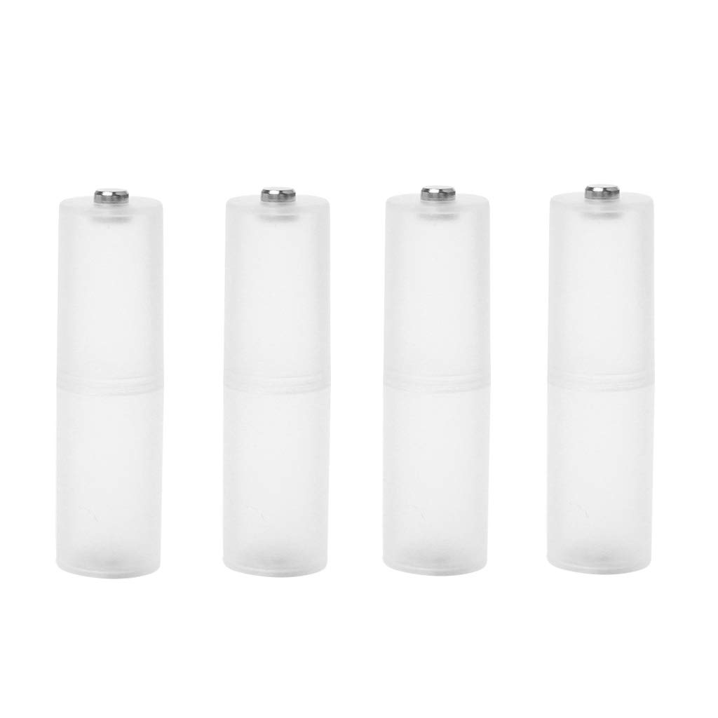 CATSELURRY 4Pcs AAA to AA Size Portable Battery Converter Adapter Spacer Switcher for Case
