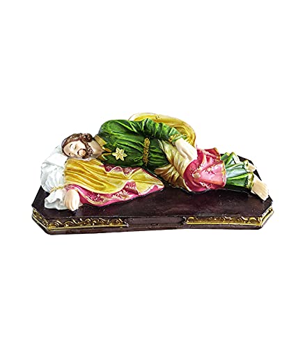 Sleeping St Joseph Statue for Altar - 8 inches