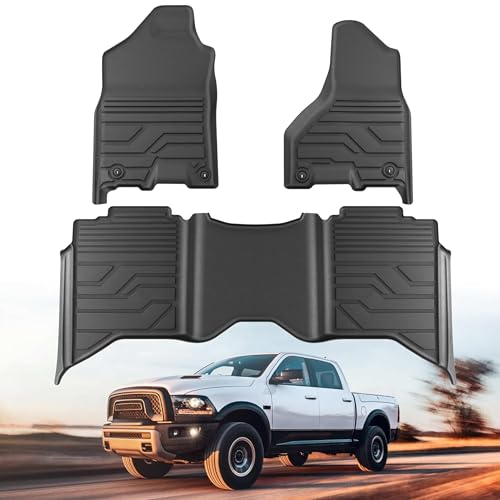 KARPAL Floor Mats for Ram 1500/2500/3500 Crew Cab 2013-2018, 1500...