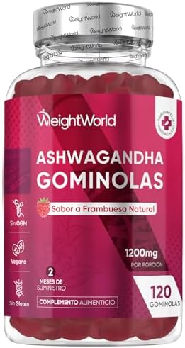 Ashwagandha Gominolas 1200mg - 120 Gomitas Veganas con Sabor a Fr...