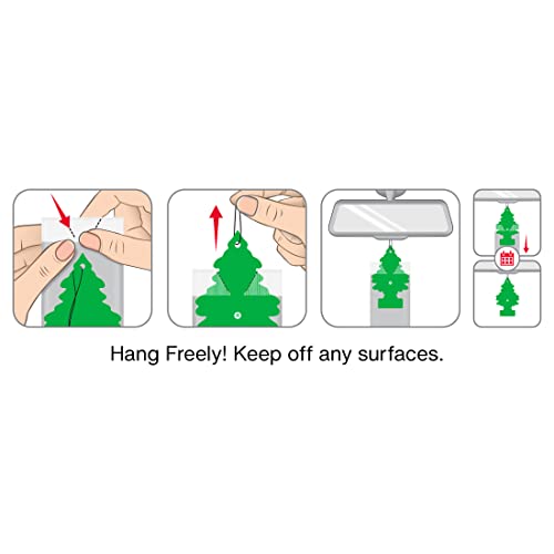 Image of LITTLE TREES Car Air Freshener | Hanging Tree Provides Long Lasting Scent for Auto and Home | 4 Air Fresheners |Coconut (Pack of 36)