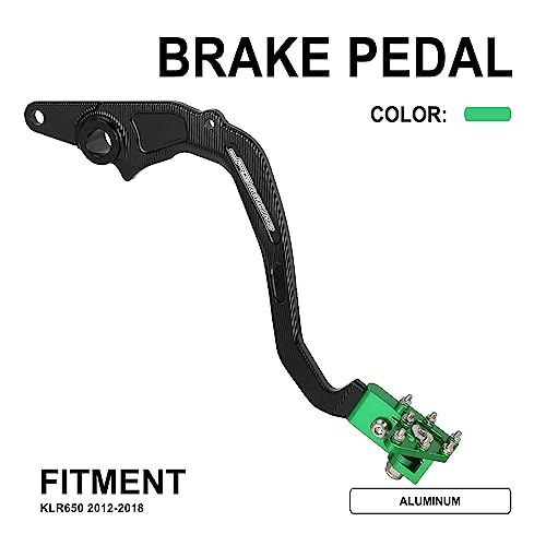 Image of JFG RACING Motorcycle Folding Rear Brake Pedal Foot Lever CNC For KLR 650 KLR650 1987-2018 ADV Green
