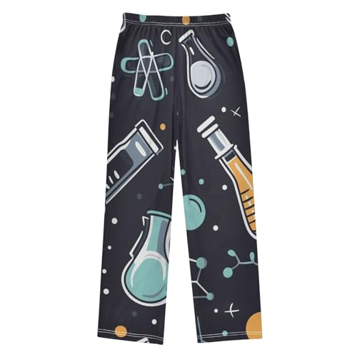 ZZXXB Chemical Formula Experiment Boys Long Pants Soft Trousers Elastic Waist Kids Lounge Bottoms with Pockets S-XL2