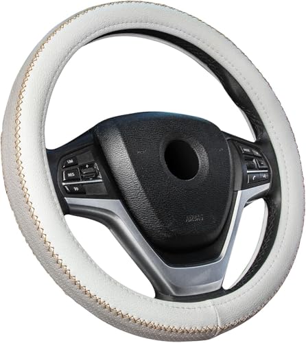ハンドルカバー 軽自動車 sサイズ 円形 保護カバー 手触りよし 滑り止め 柔らかく快適 汎用 ステアリング 車用品 内装パーツ アクセサリー オールシーズン対応 38CM (グレー)