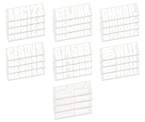 Image of STIFFIE Uniline White 3 inch Boat & PWC Registration Decals • Numbers Letters Stickers