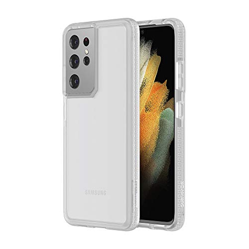 Griffin Survivor Strong Case Military Standard For Samsung Galaxy S21 Ultra 5G Certified By Samsung [3 M Dropproof I Shock Absorbing Corners I Qi Compatible Mobile Phone Case] (Transparent) #TOP1